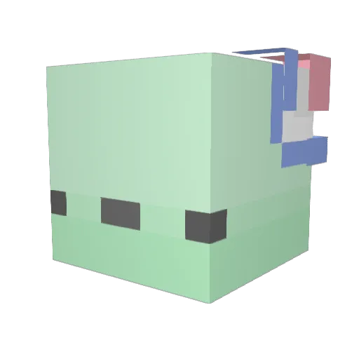 Shoe17 Minecraft avatar head, 3D render