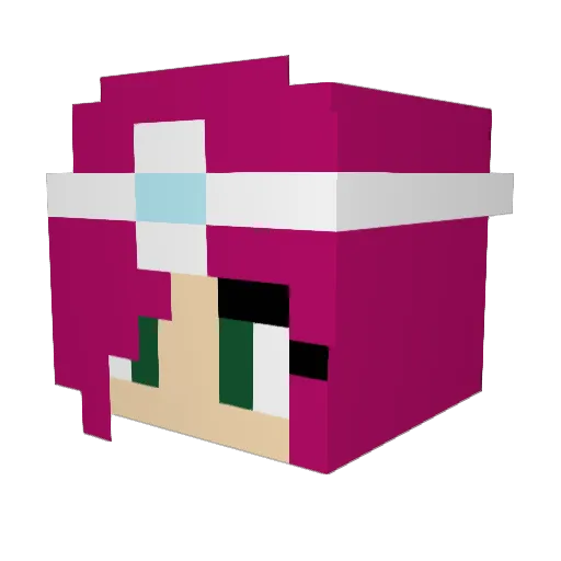 Shofo Minecraft avatar head, 3D render