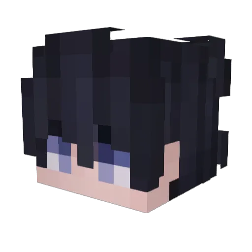 Shogekai Minecraft avatar head, 3D render