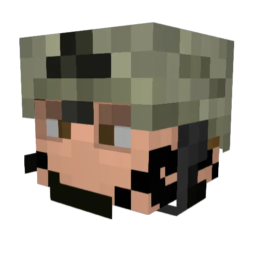 ShogunGaret Minecraft avatar head, 3D render