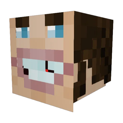 ShogunSushi Minecraft avatar head, 3D render