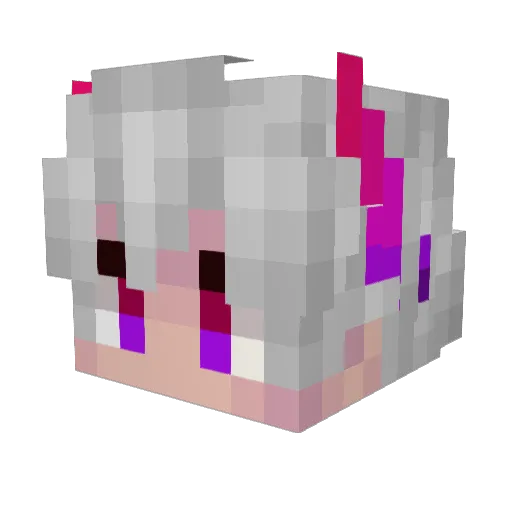 Shoici Minecraft avatar head, 3D render