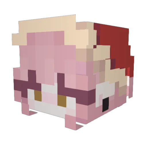 Shoikan Minecraft avatar head, 3D render