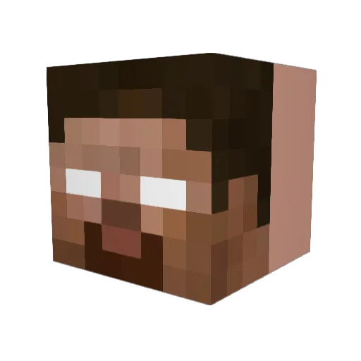 Shoit Minecraft avatar head, 3D render