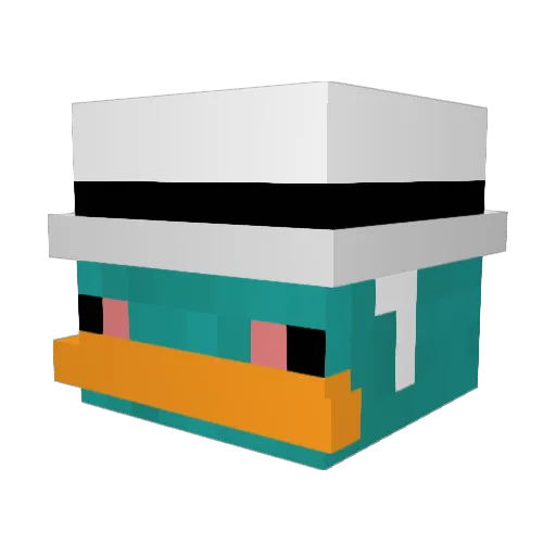 Shojaam Minecraft avatar head, 3D render