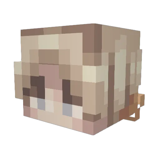 ShojoYT Minecraft avatar head, 3D render