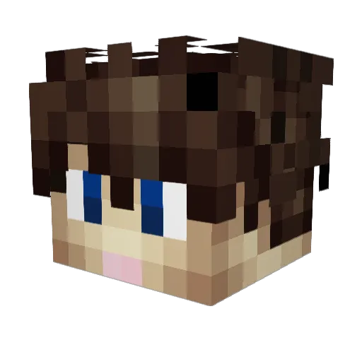 ShokovYT Minecraft avatar head, 3D render