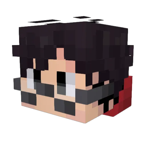 Sholfie Minecraft avatar head, 3D render
