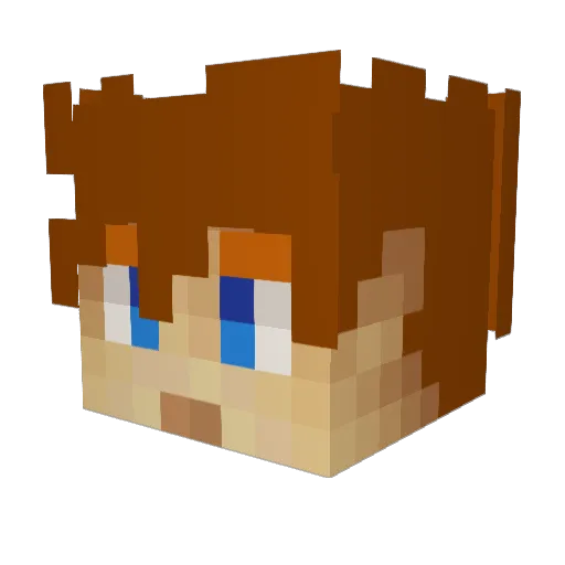 Shom87 Minecraft avatar head, 3D render