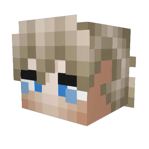 Shoma0621 Minecraft avatar head, 3D render