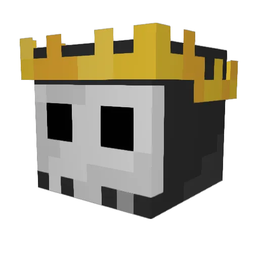 Shomello Minecraft avatar head, 3D render