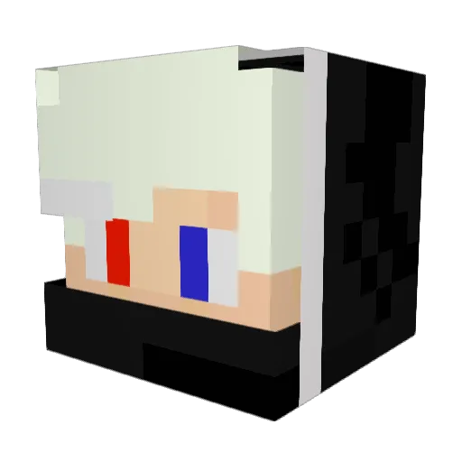 Shomuzzy Minecraft avatar head, 3D render