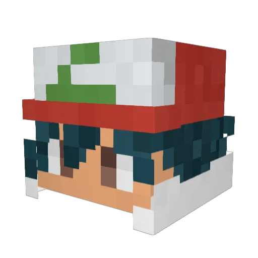 Shonailo Minecraft avatar head, 3D render