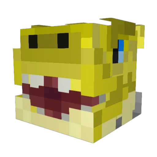 Shondor Minecraft avatar head, 3D render