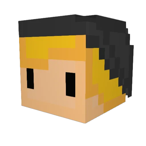 Shongor Minecraft avatar head, 3D render