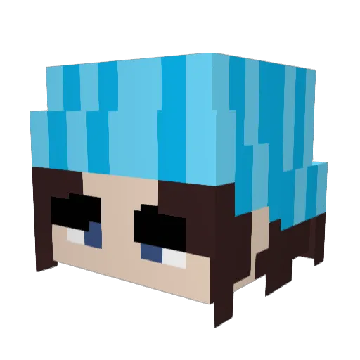 ShonitaUwU Minecraft avatar head, 3D render