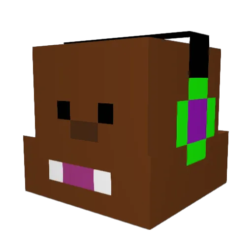 Shonkas Minecraft avatar head, 3D render