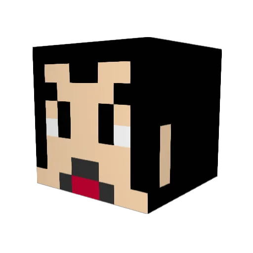 Shonyan Minecraft avatar head, 3D render