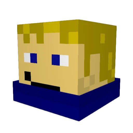 ShooZeeOWNED Minecraft avatar head, 3D render