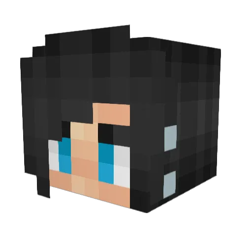 Shookspeare Minecraft avatar head, 3D render