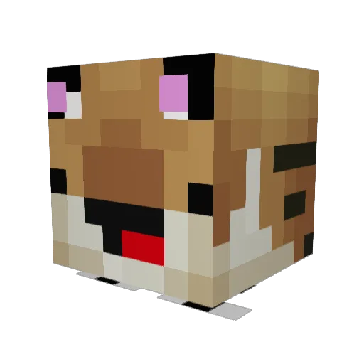 ShookyX Minecraft avatar head, 3D render