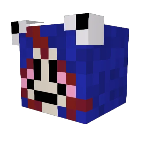 Shookyhh Minecraft avatar head, 3D render