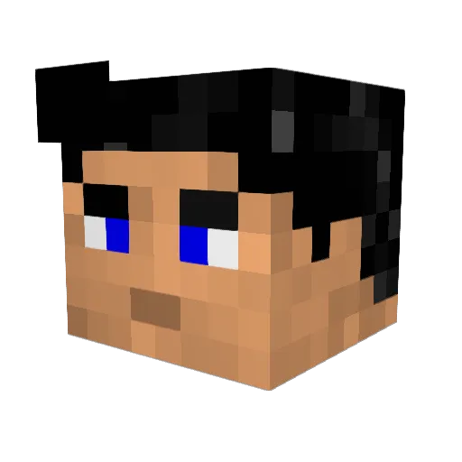 Shookypoo Minecraft avatar head, 3D render