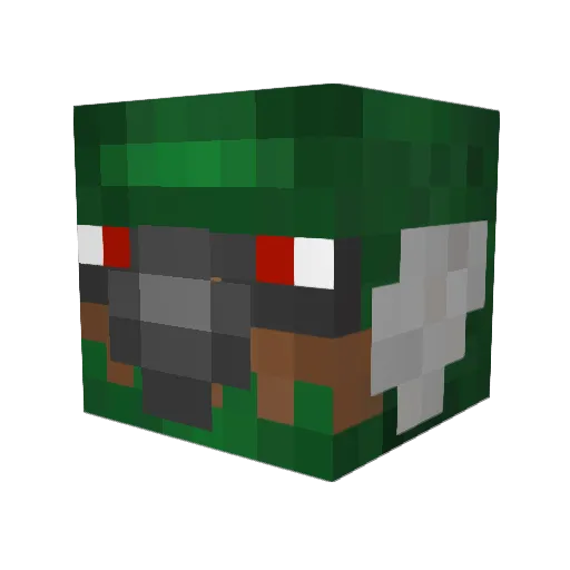Shooopert Minecraft avatar head, 3D render