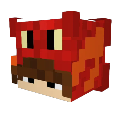 Shooray Minecraft avatar head, 3D render