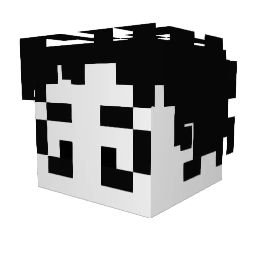 ShootNeverGG Minecraft avatar head, 3D render