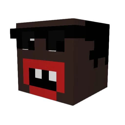 Shootar Minecraft avatar head, 3D render