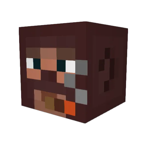 Shootco Minecraft avatar head, 3D render