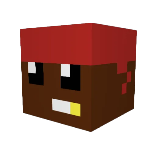 ShooterAbdi Minecraft avatar head, 3D render