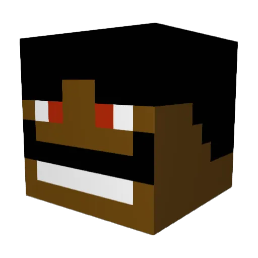 Shooter_Tan Minecraft avatar head, 3D render