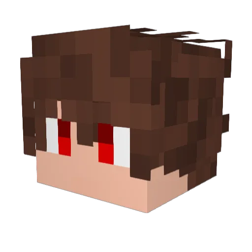 Shootting Minecraft avatar head, 3D render
