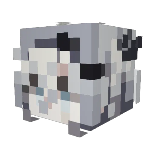 Shop18 Minecraft avatar head, 3D render