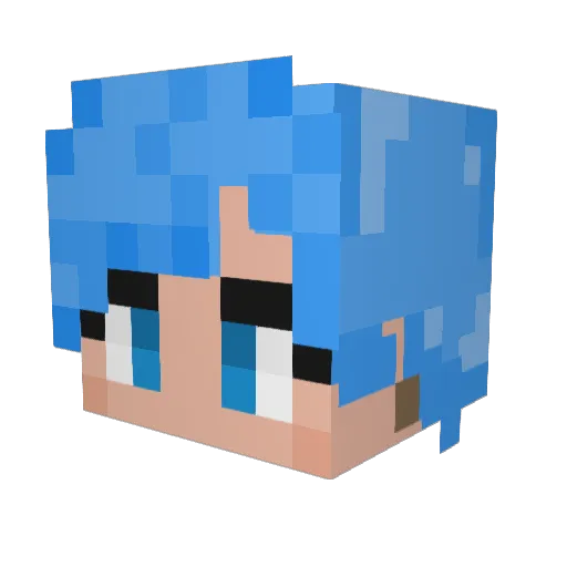 Shoplin Minecraft avatar head, 3D render