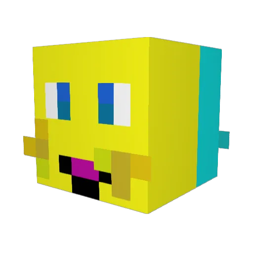 ShoppieGirl01 Minecraft avatar head, 3D render
