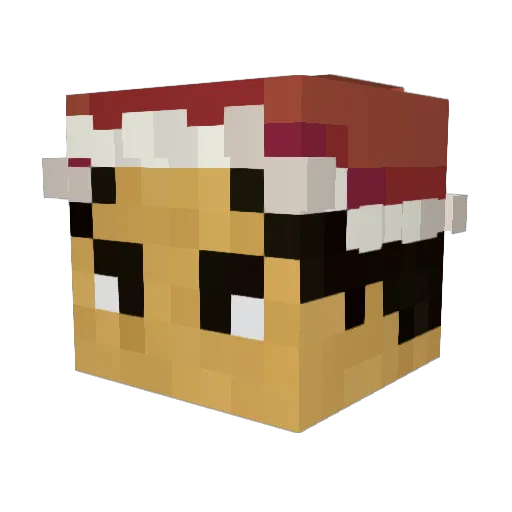 Shopping Minecraft avatar head, 3D render