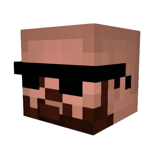 ShoraiAI Minecraft avatar head, 3D render