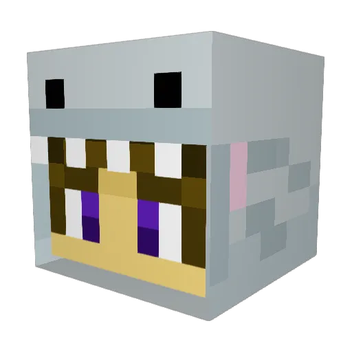 Shorkss Minecraft avatar head, 3D render