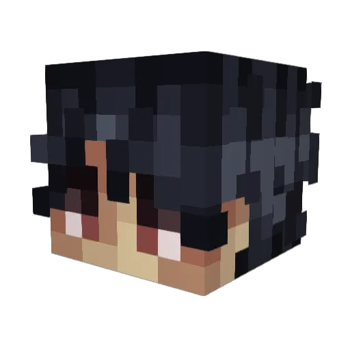 Shoroune Minecraft avatar head, 3D render