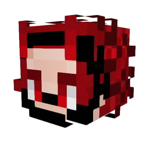 ShortAssBich Minecraft avatar head, 3D render