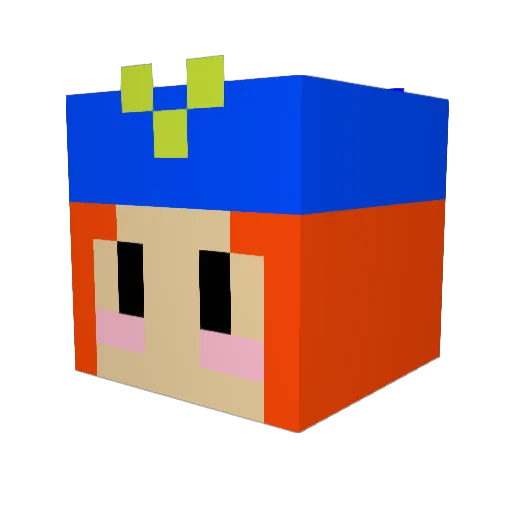 ShortGoat767 Minecraft avatar head, 3D render