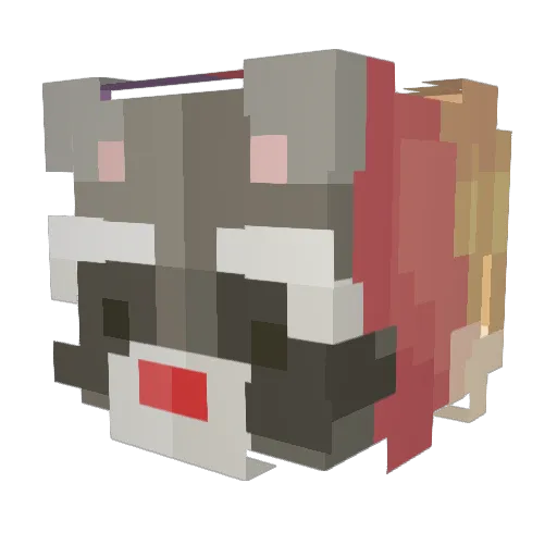 ShortGreenBean Minecraft avatar head, 3D render