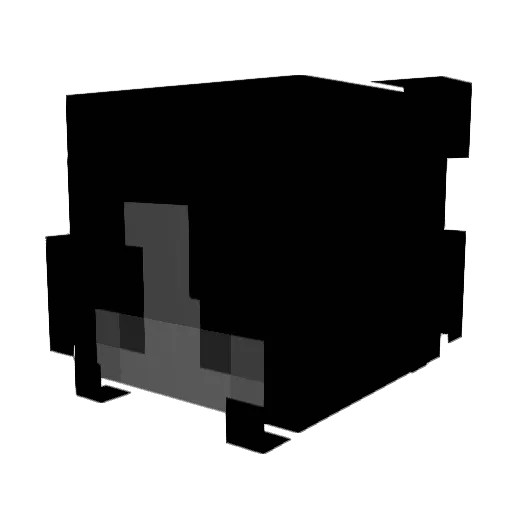 ShortKorean Minecraft avatar head, 3D render