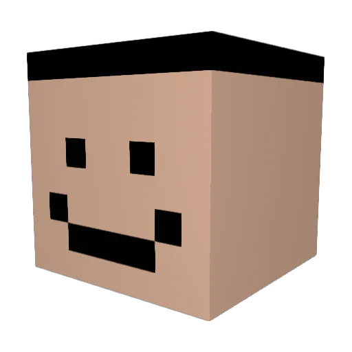 ShortNStiff Minecraft avatar head, 3D render