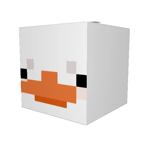 ShortPenguin21 Minecraft avatar head, 3D render