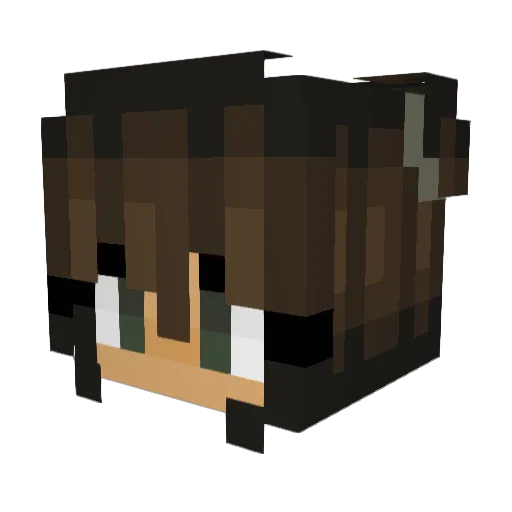 ShortPug11 Minecraft avatar head, 3D render
