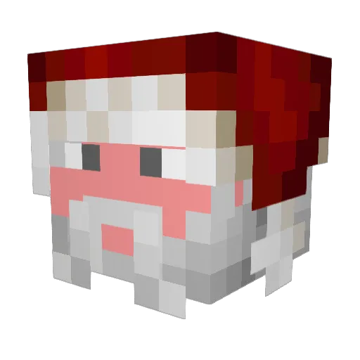 ShortSided Minecraft avatar head, 3D render